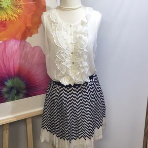 Forever21 sleeveless ruffled blouse.